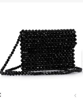 Brilliant Beaded Evening Bag handmade Sparkling beads embellish Shoulder Strap